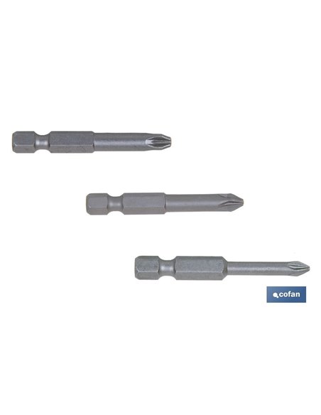 Variedade de bits 1/4 Pz-1-2-3 x 50