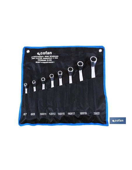 Set 8 Pcs Llaves Acodadas De 6-7 A 20-22