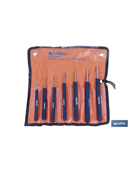 Conjunto 7 Pcs Botador Cilindrico 1,5-6 Mm