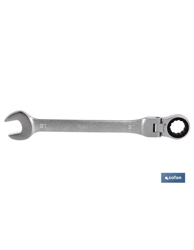 Llave Combinada Articulada 180º De Carraca 17mm
