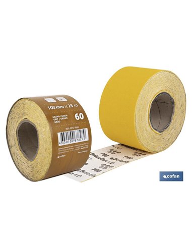 Rollo Lija De Papel 100 X 25 M. G.60
