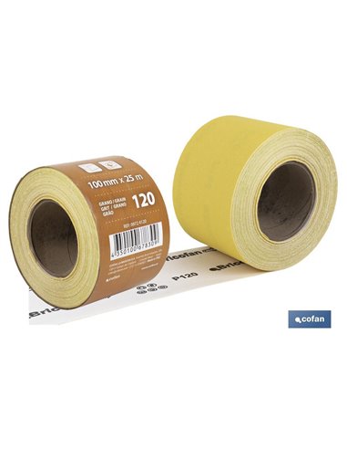 Rollo Lija De Papel 100 X 25 M. G.120