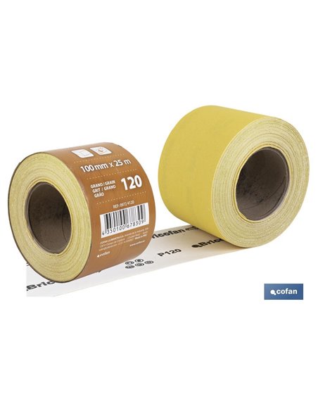 Rollo Lija De Papel 100 X 25 M. G.120