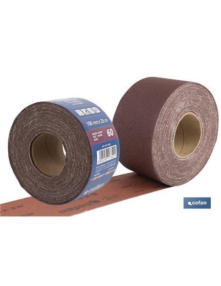 Rollo Lija Tela Universal 100 X 25 M. G.60