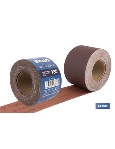 Rollo Lija Tela Universal 100 X 25 M. G.180