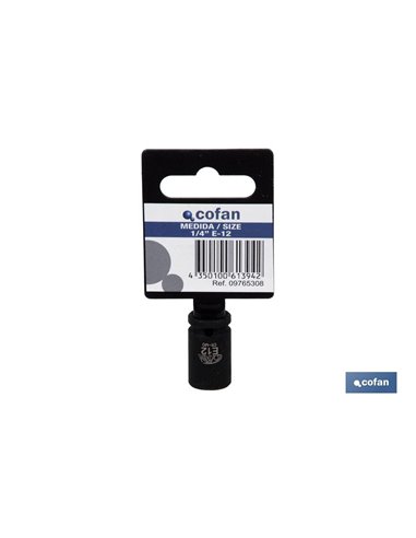 Vaso Impacto 1/4 Torx E-6