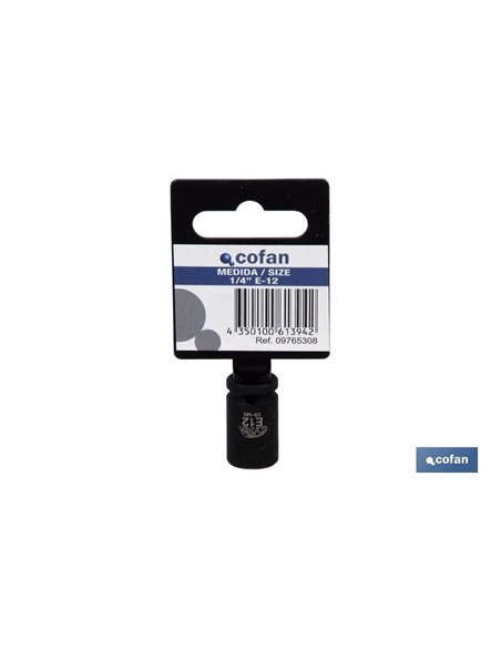Vaso Impacto 1/4 Torx E-6