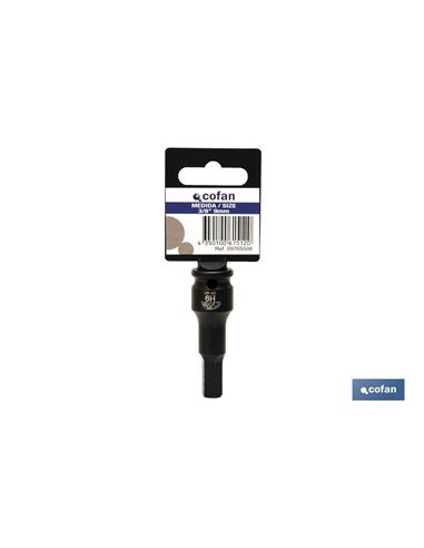 Soquete de Impacto 3/8 Hexag. Macho 8mm