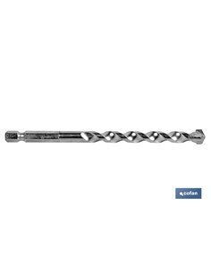 Broca Profesional Para Muros Mango Hexagonal 1/4 7 Mm