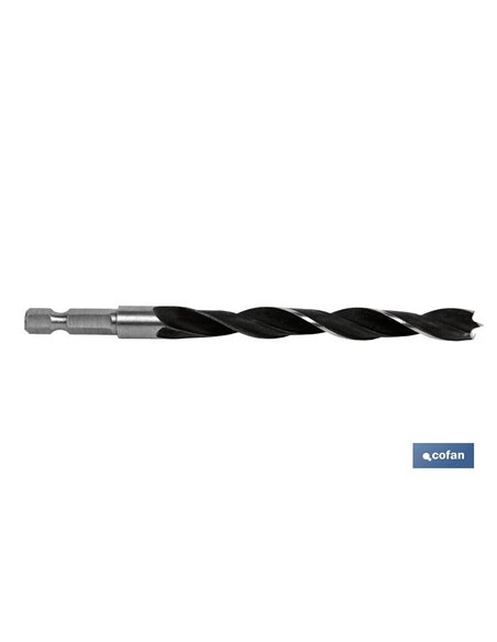 Broca para Madeira Cabo Hexagonal 1/4 10 mm