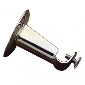 Suporte de Barra 12 mm.Ø Cromo Frontal Redondo