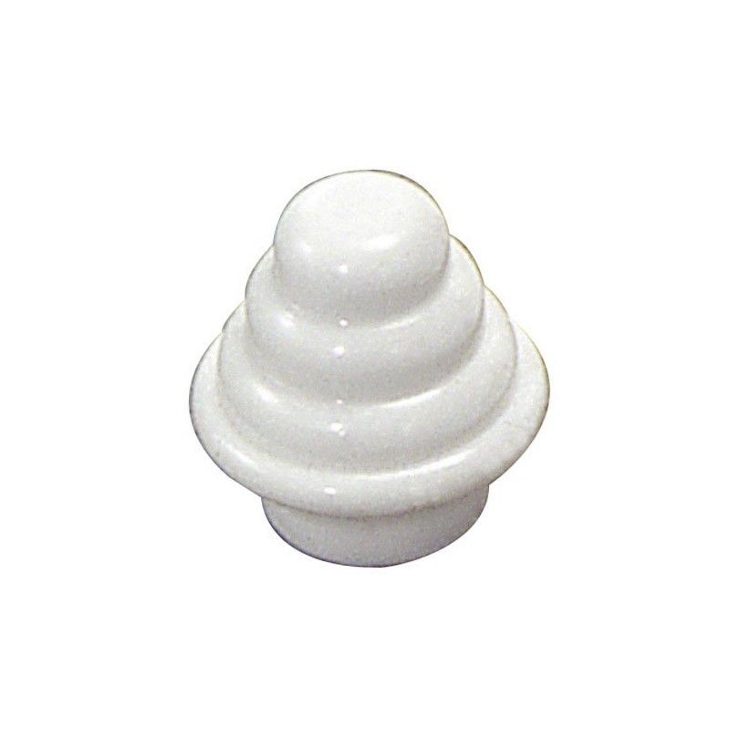Terminal Barra Exterior Tubo 12 mm.Ø Blanco