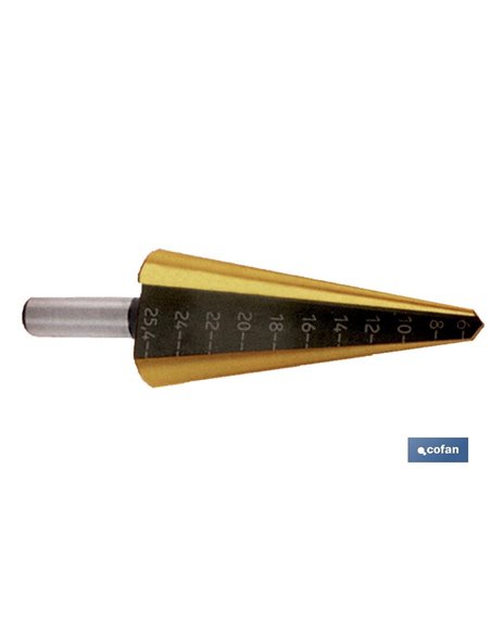 Broca Escalonada Titanio - Taladro 6 - 30