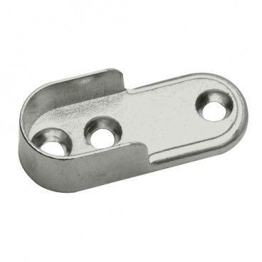 Soporte Barra Oval Niquel Lateral 30x15 mm.