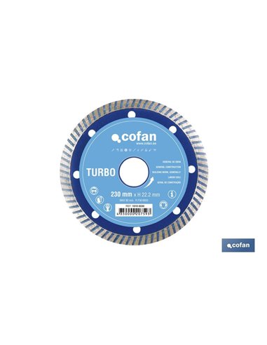 Disco Diamante Turbo Basico 230 Mm.
