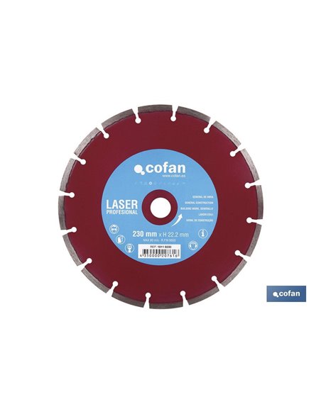 Disco Diamante Univers.Profesional Laser 230mm.