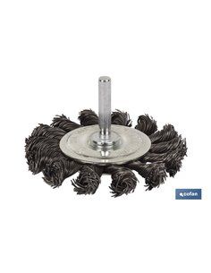 Cepillo Circular Trenzado 6xø75 Acero 0,5mm
