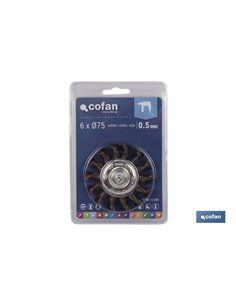 Cepillo Circular Trenzado 6xø75 Acero 0,5mm 2