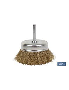 Cepillo Copa Ondulado 6xø50 A.Latonado 0.3mm