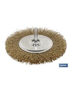 Cepillo Circular Ondulado 6xø100 A.Latonado 0.3mm