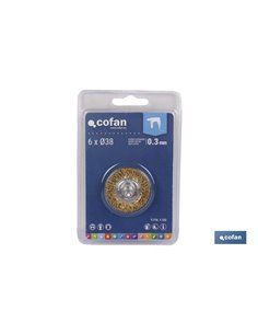 Cepillo Circular Ondulado 6xø100 A.Latonado 0.3mm 2