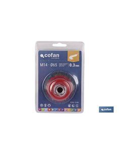 Cepillo Copa Ondulado M14 Ø85 A.Latonado 0.3mm 2