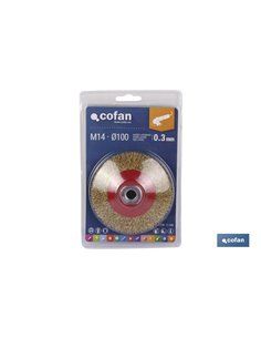 Cepillo Oblicuo Ondulado M14ø100 A.Laton 0.3mm 2