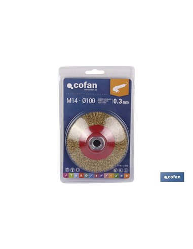 Cepillo Oblicuo Ondulado M14ø125 A.Laton 0.3mm