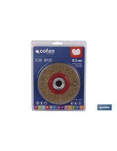 Rueda Alambre E.32mm Ondulado Ø250 A.Laton 0.3mm 2