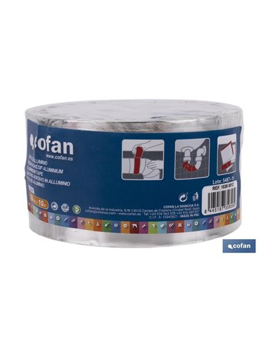 Cinta De Aluminio 30 Micras 50 Mm X 10 M