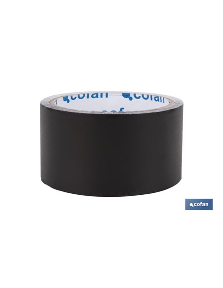 Cinta De Aluminio Negra 30 Micras 50 Mm X 10 M