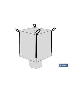 Big Bag Escombros 90x90x90cms Blanco con Valv.Descarga 2