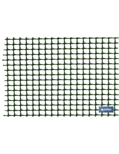 Malla Plast. Cuadrada Jardin 5mm Verde 1x25m