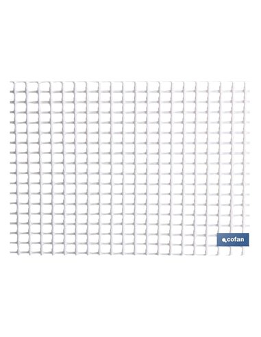 Malha plástica quadrada para jardim 5mm branca 1x25m