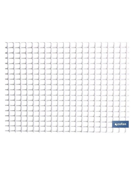 Malha plástica quadrada para jardim 5mm branca 1x25m