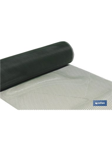 Malha Plástica Quadrada para Jardim 10mm Verde 1x25m