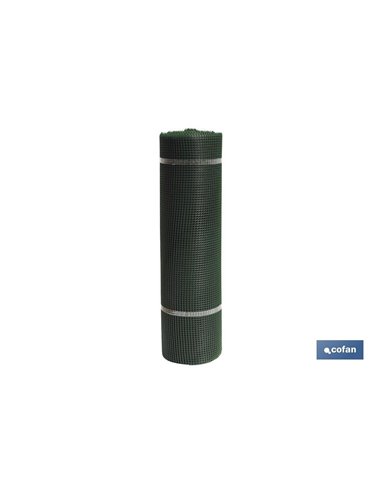 Malla Plástico Cuadrada Jardin 10mm Verde 1x25m