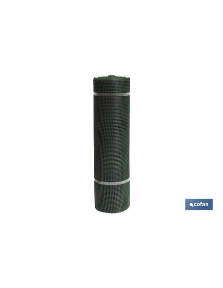 Malla Plástico Cuadrada Jardin 10mm Verde 1x25m