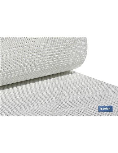 Malla Plástico Cuadrada Jardin 10mm Blanco 1x25m