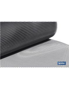 Malha Plástica Quadrada para Jardim 10mm Cinzento Prateado 1x25m