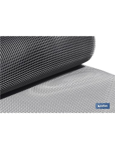 Malha Plástica Quadrada para Jardim 10mm Cinzento Prateado 1x25m