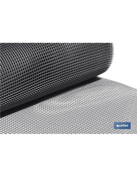 Malha Plástica Quadrada para Jardim 10mm Cinzento Prateado 1x25m