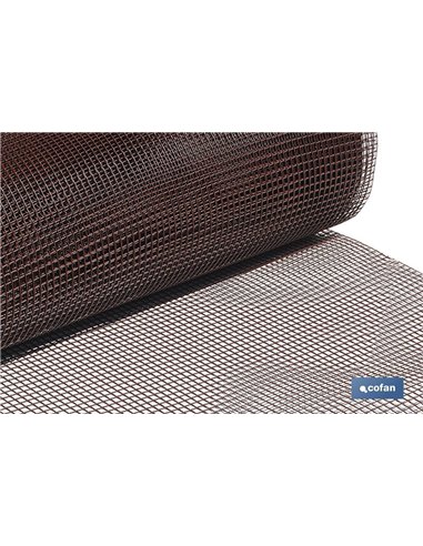 Malha Plástica Quadrada para Jardim 10mm Marrom 1x25m