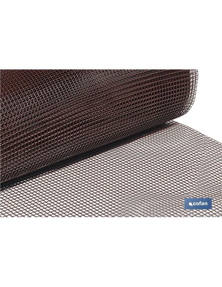 Malla Plástico Cuadrada Jardin 10mm Marron 1x25m
