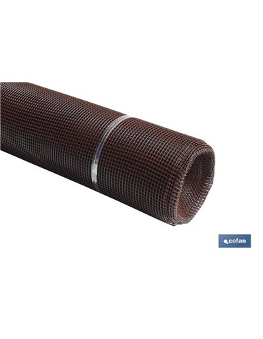 Malla Plástico Cuadrada Jardin 10mm Marron 1x25m
