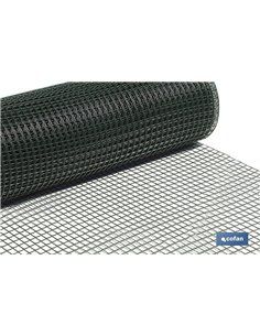 Malha Plástica Quadrada para Jardim 20mm Verde 1x25m