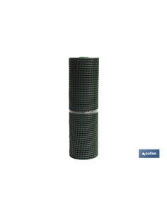Malha Plástica Quadrada para Jardim 20mm Verde 1x25m 2
