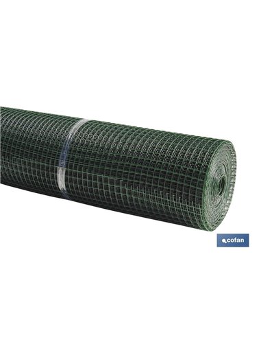 Malha Plástica Quadrada para Jardim 20mm Verde 1x25m