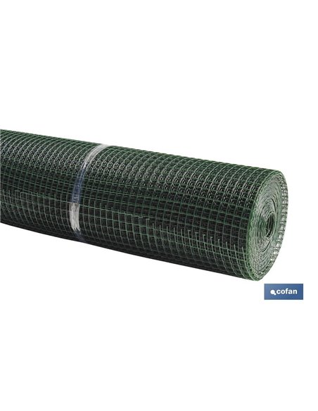 Malla Plástico Cuadrada Jardin 20mm Verde 1x25m