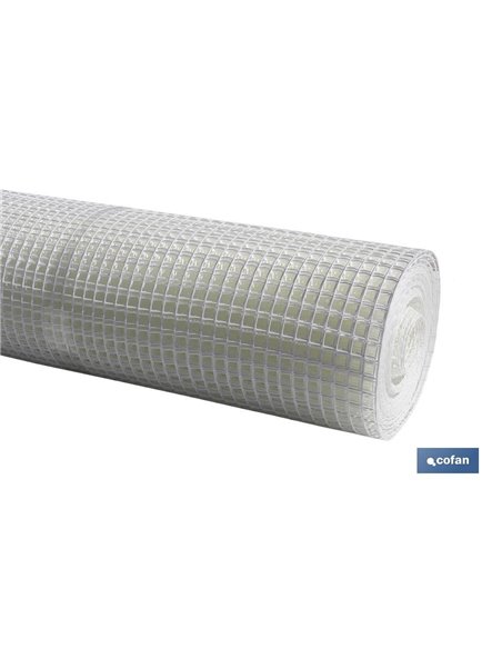 Malla Plástico Cuadrada Jardin 20mm Blanco 1x25m